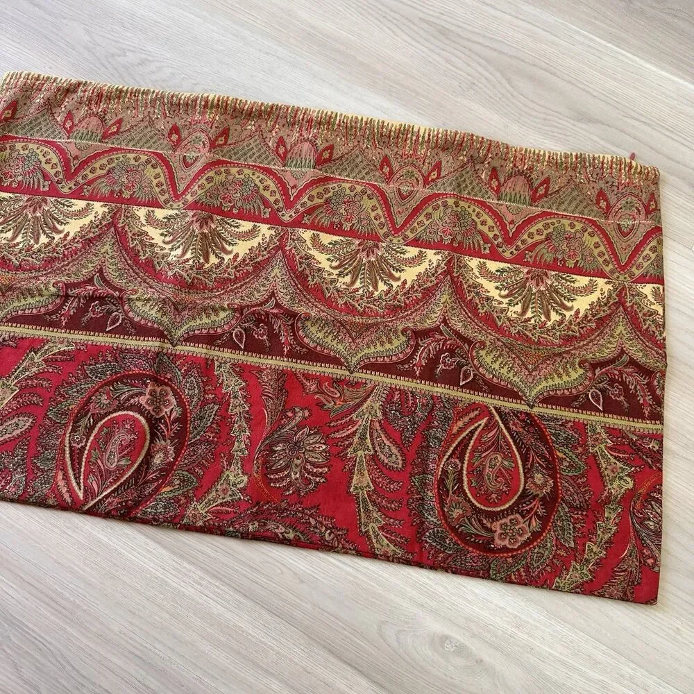 Pottery Barn Red Paisley Lumbar 16